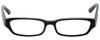 Front View of Calabria Designer Reading Glasses 820 in Black with Blue Light Filter + A/R Lens
