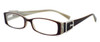 Profile View of Calabria Designer Eyeglasses 814 Nutmeg w/ Blue Light Filter + A/R Lenses