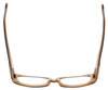 Top View of Calabria Designer Eyeglasses 814 Nutmeg w/ Blue Light Filter + A/R Lenses