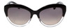 Lanvin Designer Sunglass Black Crystal Fade/Silver Grey Gradient SLN672V-0W40-54