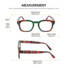 Calabria Designer Blue Light Block Reading Glasses Green/Purple/Red in 10 Powers