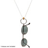 Calabria Sun/EyeGlass Necklace EU Circular Pendant Swarovski Crystals