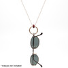 Calabria Sun/EyeGlass Necklace EU Circular Pendant Swarovski Crystals