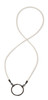 LA LOOP Beige Silk Stretch with Gunmetal Plated Loop Luxury Eyeglass Necklace
