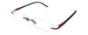 Jones NY J133 Designer Rimless Metal Reading Glasses 48mm 80 Color&Power Options