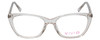 Profile View of Vivid Designer Reading Eye Glasses 886 in Crystal/Blue Light Filter + A/R Lenses