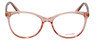 Front View of Vivid Splash 75 Designer Blue Light Filter+A/R Lenses Glasses Pink Sparkle 52mm