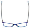 Top View of Vivid Designer Reading Eyeglasses 893 Marble Blue/Blue Light Filter + A/R Lenses
