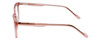 Side View of Vivid Designer Reading Eyeglasses 912 Crystal Pink/Blue Light Filter+A/R Lenses