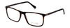 Profile View of Vivid Designer Reading Eyeglasses 891 Matte Demi Tortoise/Blue Light Filter+A/R