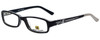 Profile View of Body Glove Eyeglasses BB128 in Black KIDS SIZE 49mm with Blue Light Filter + A/R