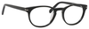 Front View of Esquire EQ1510 Black Oval Eyeglasses with Blue Light Filter + A/R Lenses 50mm