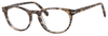 Profile View of Esquire EQ1510 Olive Amber Oval Eyeglasses with Blue Light Filter + A/R Lenses 5