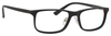 Esquire EQ1531 Mens Rectangular Frame Eyeglasses in Matte Black 55 mm RX SV