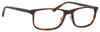 Front View of Esquire EQ1531 Men's Blue Light Filter+A/R Lenses Eyeglasses Tortoise Brown 55 m