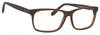 Esquire EQ1535 Mens Blue Light Filter+A/R Lenses Eyeglasses Brown Stripe 55 mm