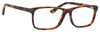 Esquire EQ1539 Rectangular Frame Eyeglasses in Tortoise Havana Brown 55mm Custom Lens