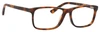 Esquire EQ1539 Rectangular Frame Eyeglasses in Tortoise Havana Brown 55mm Progressive