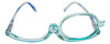 Calabria Make-Up II Reading Glasses Left & Right eye Rotating Lens w/ Carry Case