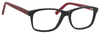 Front View of Esquire Men's EQ1546 Blue Light Filter+A/R Lenses Eyeglasses Black and Red 54mm