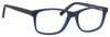 Front View of Esquire Men's EQ1546 Blue Light Filter+A/R Lenses Eyeglasses Blue and Black 54mm