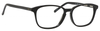 Front View of Ernest Hemingway H4699 Unisex Oval Blue Light Blocking Filter+A/R Lenses Black/O