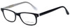 Profile View of Ernest Hemingway Blue Light Filter A/R Lenses Reading Glasses Matte Black Clear