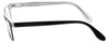 Side View of Ernest Hemingway Blue Light Filter A/R Lenses Reading Glasses Matte Black Clear