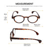 Calabria Elite Designer Unisex Round Reading Glasses R217 Professor Type 46 mm