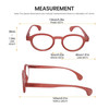 Calabria Elite Designer Unisex Round Reading Glasses R217 Professor Type 46 mm