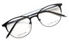 Ernest Hemingway H4810 Unisex Round Frame Eyeglasses in Satin Black/Silver 52 mm Custom Lens