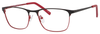 Profile View of Ernest Hemingway Blue Light Filter A/R Lenses H4818 Reading Glasses Black/Red 54