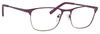 Ernest Hemingway H4818 Unisex Oval Eyeglasses in Purple/Gunmetal 54 mm Custom Lens