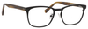 Ernest Hemingway H4820 Unisex Oval Frame Eyeglasses in Satin Black 52 mm RX SV