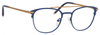 Ernest Hemingway Blue Light Filter&A/R Lenses H4832 Reading Glasses Navy/Bronze