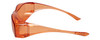 CALABRIA 6000ORG Economy Fitover Safety Glasses with 100%UV PROTECTION IN ORANGE