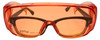 Calabria 1003 Anti Splash Safety Glasses Fitover w/ 100% UV PROTECTION IN ORANGE