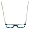 Eyebobs Smokin 2294 Unisex Rectangle Eyeglasses in Blue Marble with Crystal Arms 45 mm