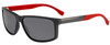 Hugo Boss Men 0833/S Rectangular Sunglasses Gray Carbon Red/smoke Polarized 60mm