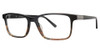 Profile View of Big & Tall 17 Designer Blue Light Block Filter Reading Glasses 58 mm Matte Black