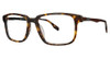 Profile View of Big&Tall 18 Designer Blue Light Filter Reading Glasses Demi Brown Tortoise 59 mm