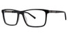 Profile View of Big&Tall 19 Designer Blue Light Block Filter Reading Glasses Matte Black 58mm