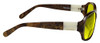 Vera Wang Designer Polarized Bi-Focal Sunglasses Flint Black/Brown Marble 57mm