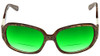Vera Wang Designer Polarized Bi-Focal Sunglasses Flint Black/Brown Marble 57mm