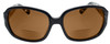 Vera Wang Designer Polarized Bi-Focal Sunglasses Flint Black/Brown Marble 57mm