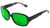 Vera Wang Designer Polarized Bi-Focal Sunglasses Flint Black/Brown Marble 57mm
