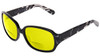 Vera Wang Designer Polarized Bi-Focal Sunglasses Flint Black/Brown Marble 57mm