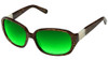 Vera Wang Designer Polarized Bi-Focal Sunglasses Flint Black/Brown Marble 57mm