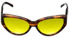 Vera Wang Designer Polarized Bi-Focal Cateye Sunglasses Graphite Tortoise 58mm