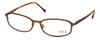 Profile View of FACE Stockholm Blush 1302-5201 Designer Blue Light Block Reading Glasses Brown N